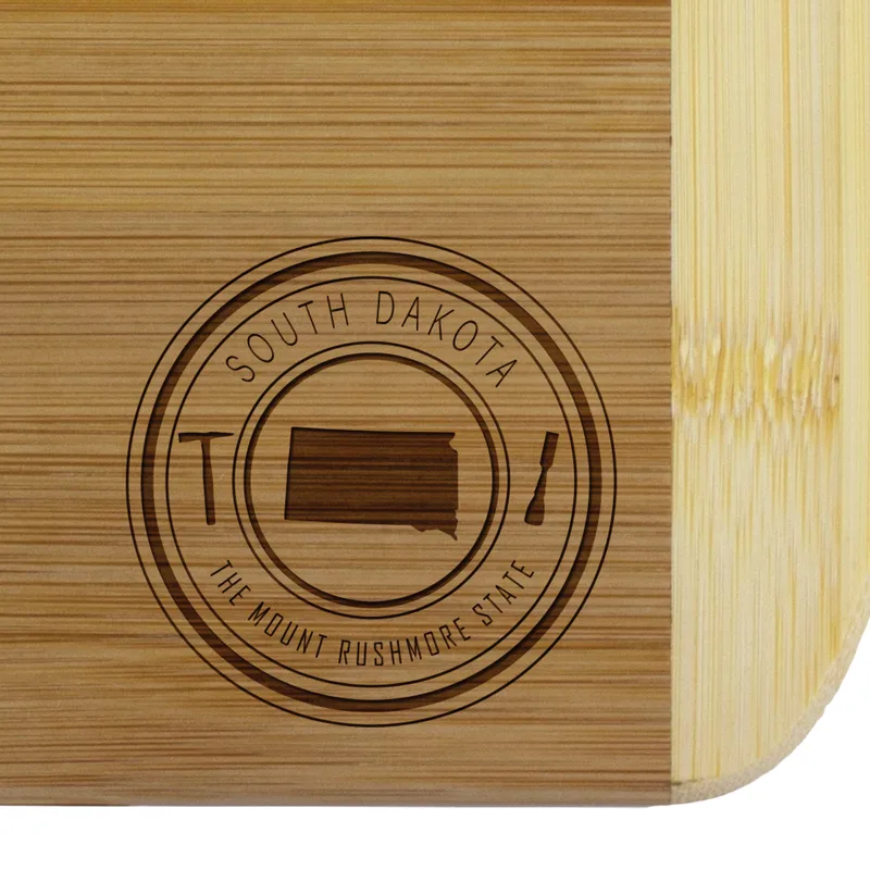 South Dakota State Stamp 2-Tone 11" Cutting Board view 2