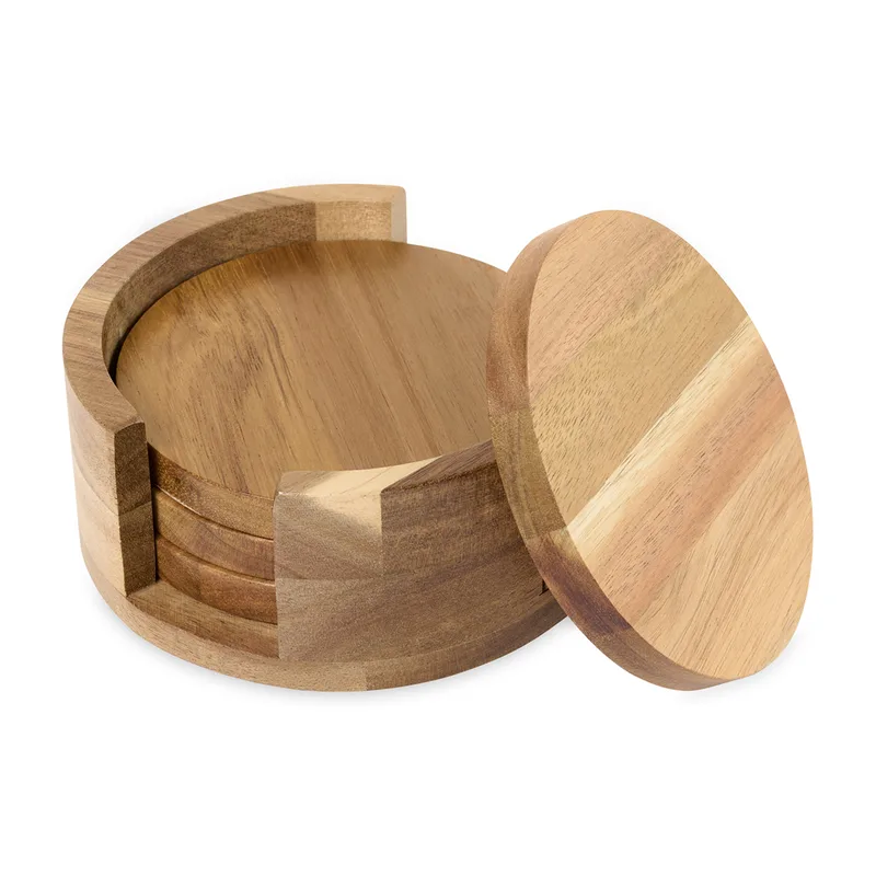 La Cuisine Coaster Set - Wood