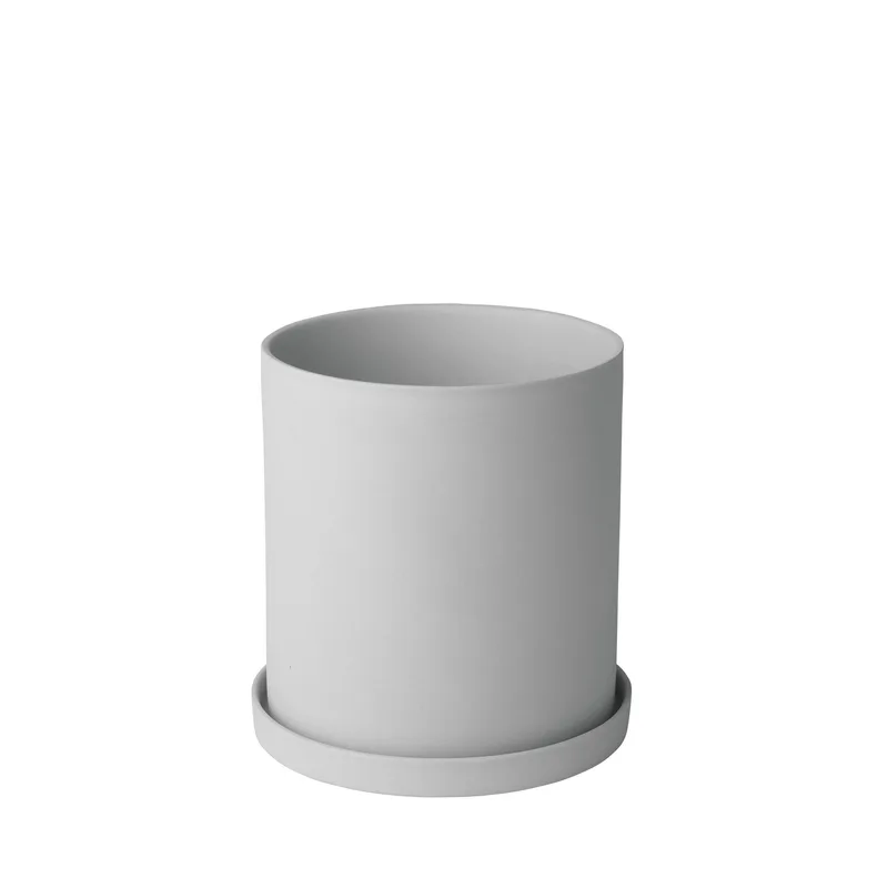 Blomus Nona Porcelain Herb Pot Medium - Micro Chip Gray