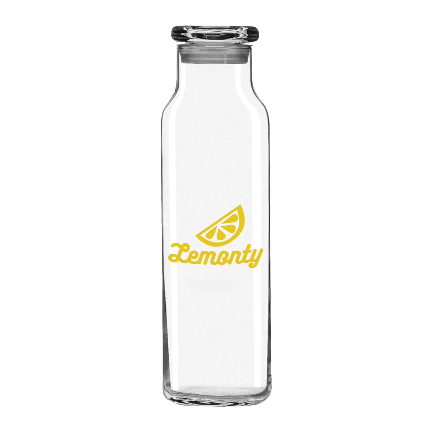 Libbey 24 oz Glass Water Bottle with Press-On Lid