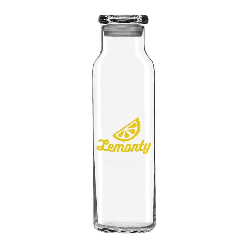 Libbey 24 oz Glass Water Bottle with Press-On Lid