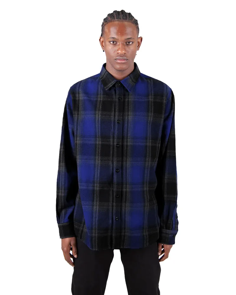 SHAKA WEAR Men's Plaid Flannel Overshirt view 4