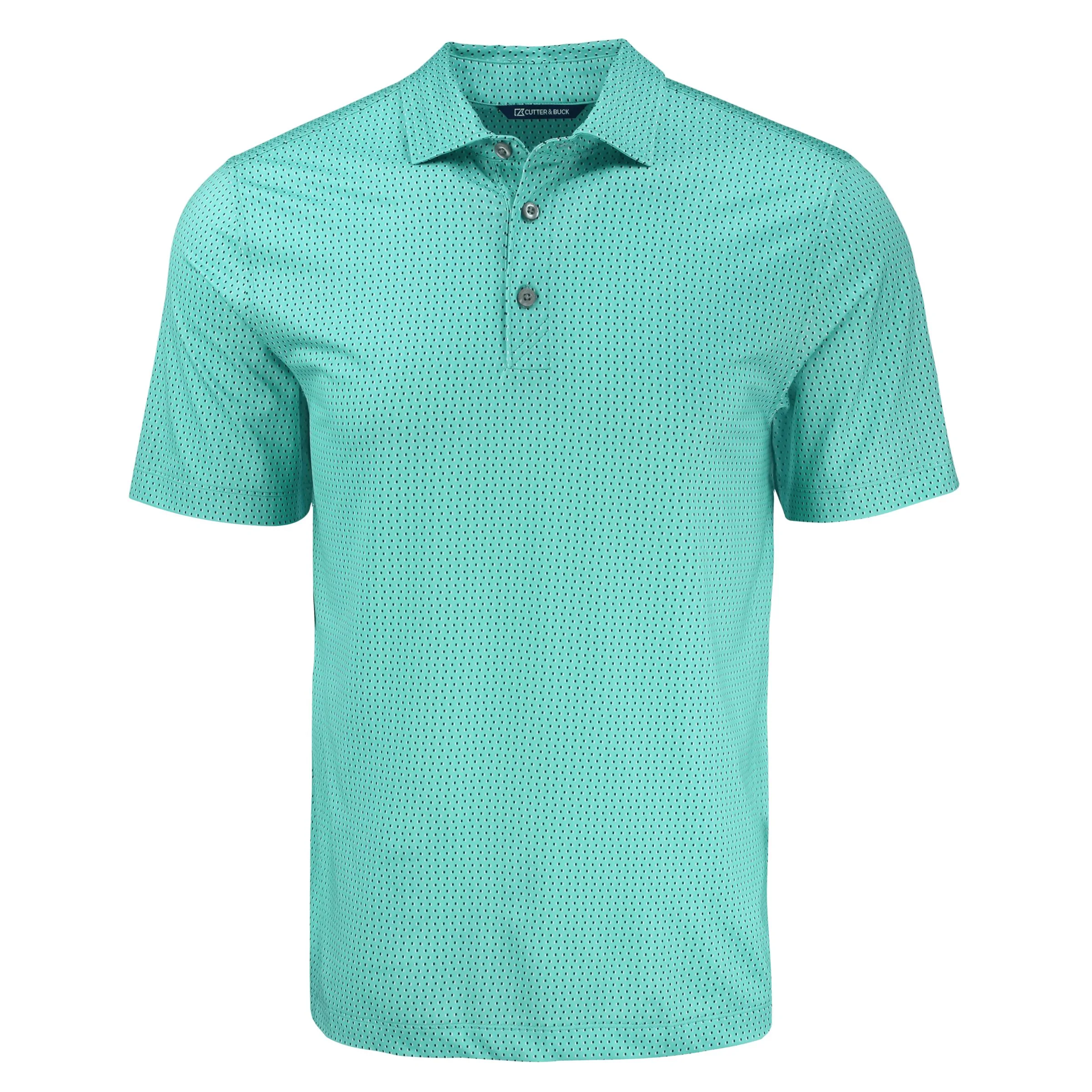 Cutter & Buck Pike Eco Shadow Check Print Recycled Mens Polo view 2