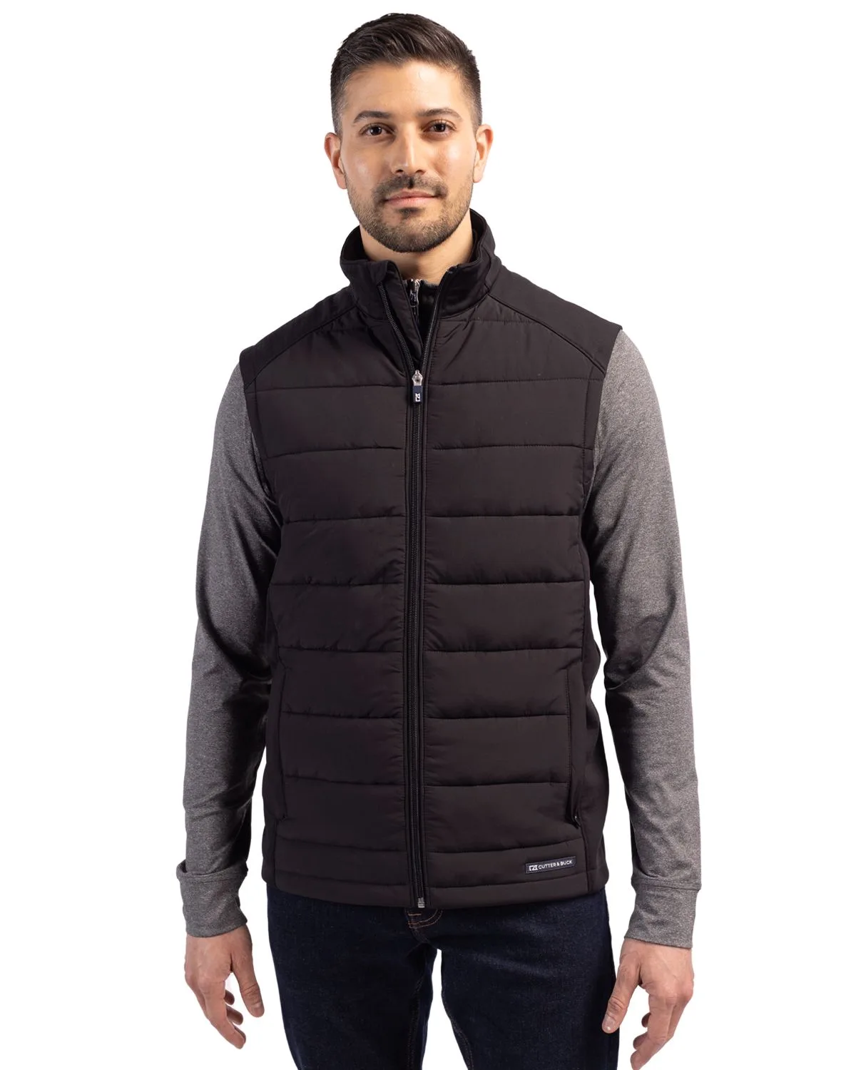 Cutter & Buck Evoke Hybrid Eco Softshell Recycled Mens Full Zip Vest