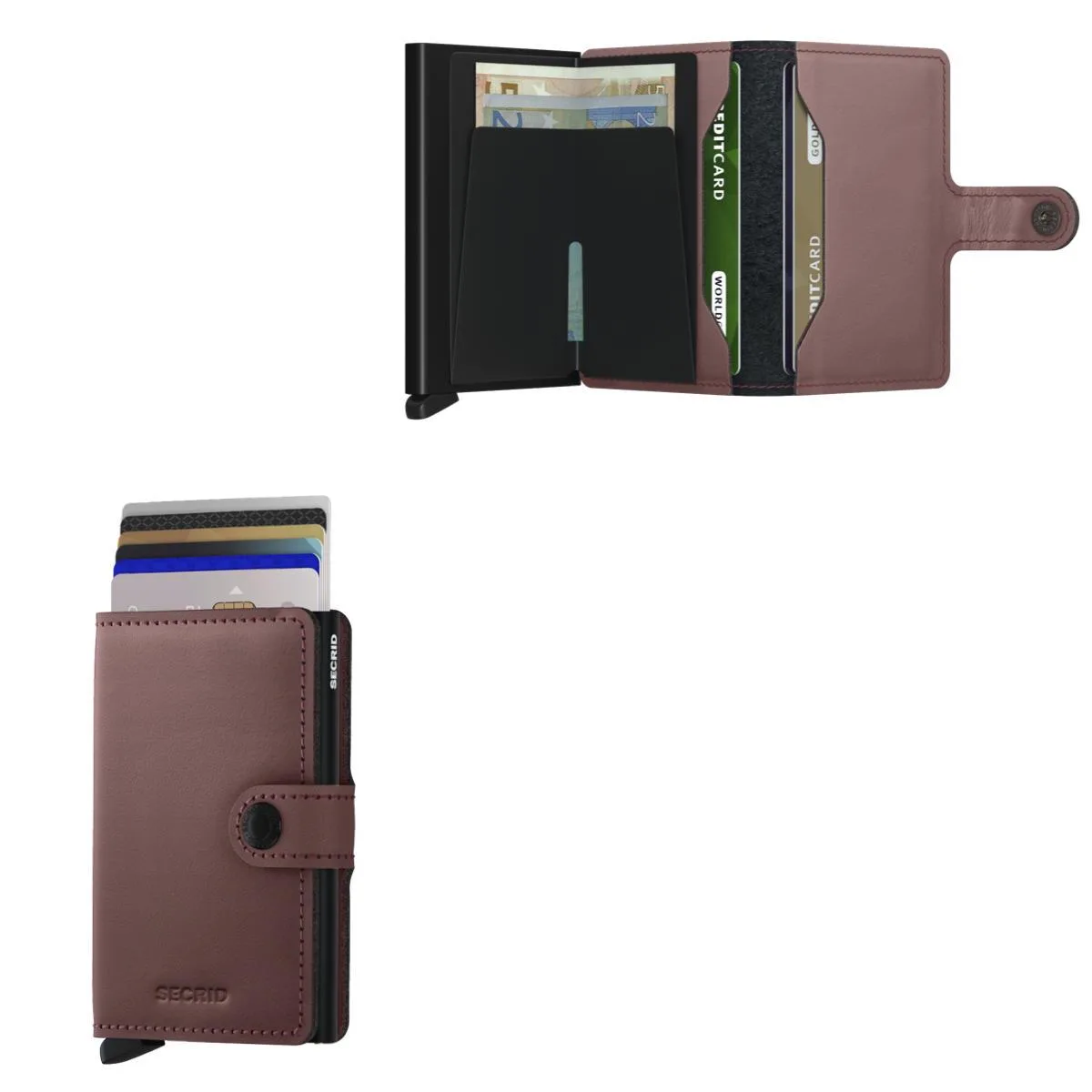 Secrid Miniwallet Matte Leather - Rose Pink