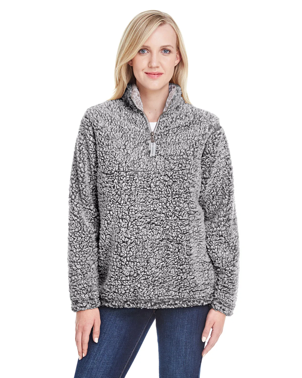 J AMERICA Ladies' Epic Sherpa Quarter-Zip view 2