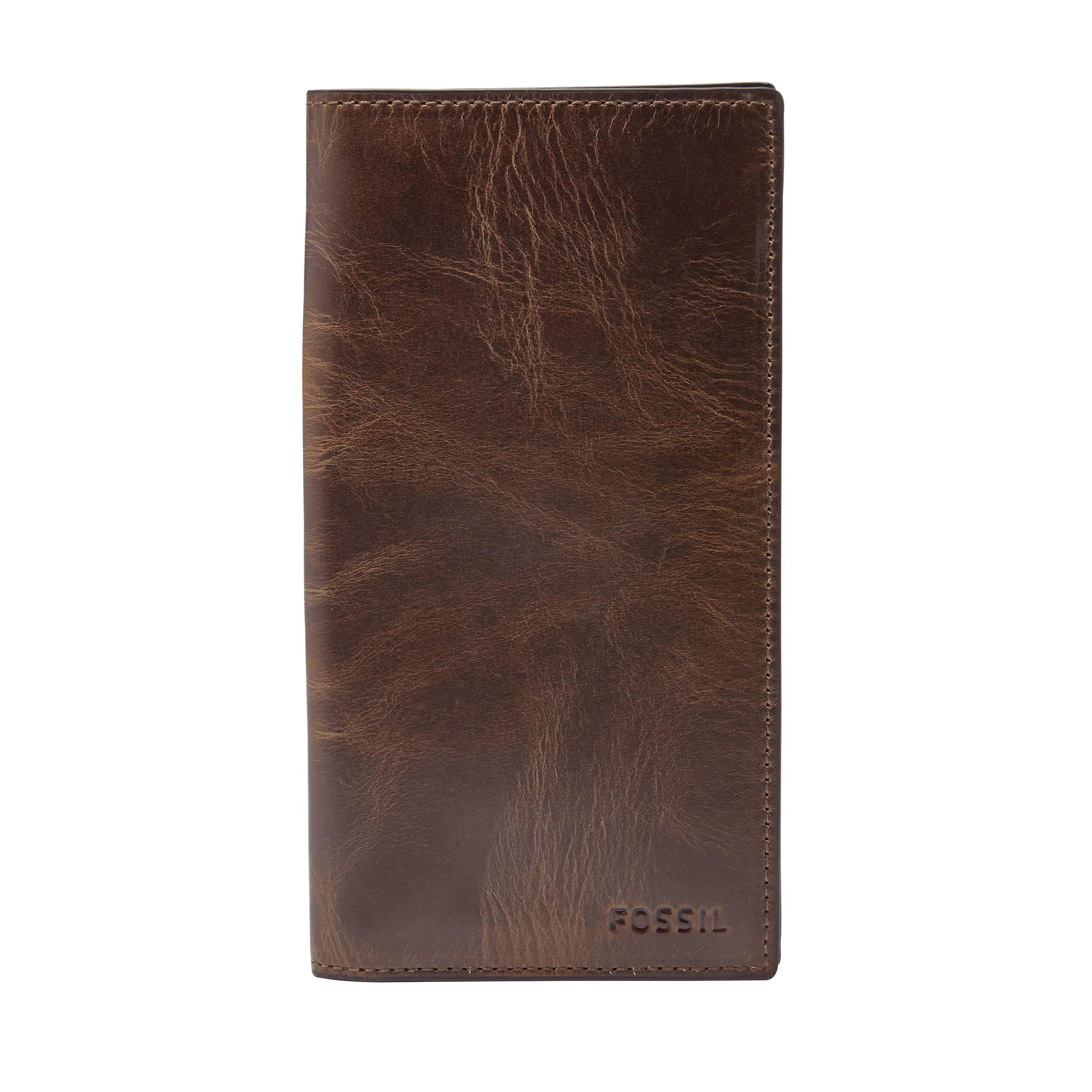 Fossil Derrick Executive Leather Wallet Brown