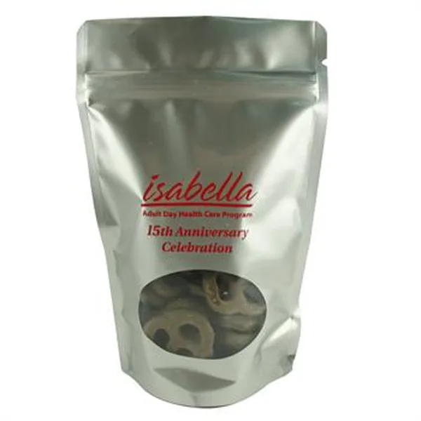 Window Tent Bag Filled w/ Chocolate Covered Pretzels