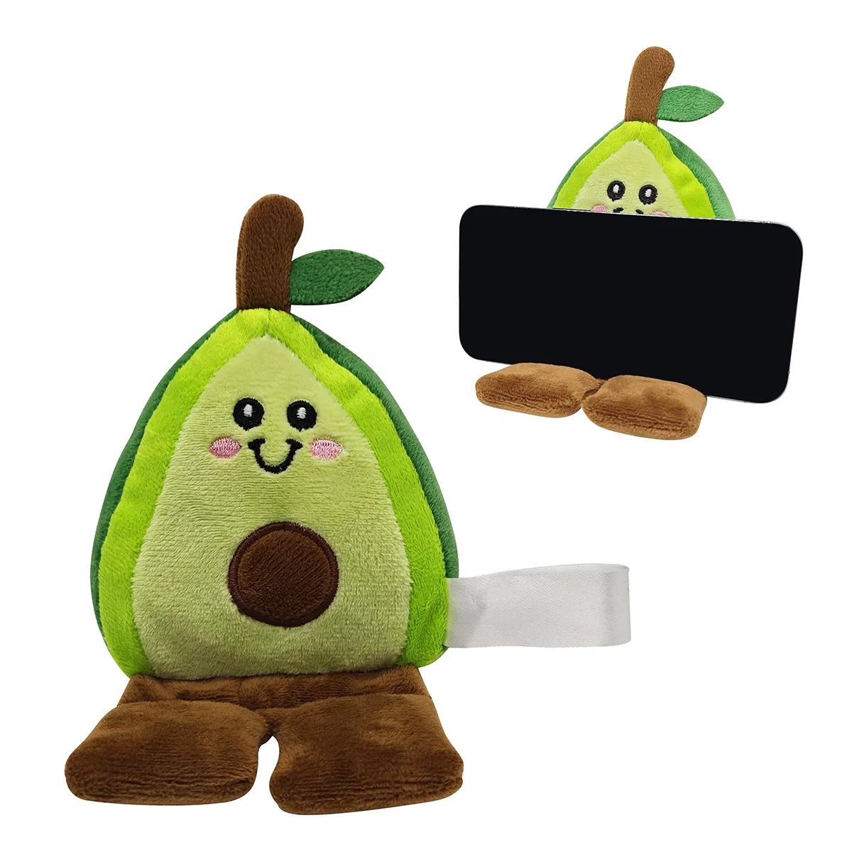 Phone Pals™ Weighted Plush Phone Holder - Avocado view 2