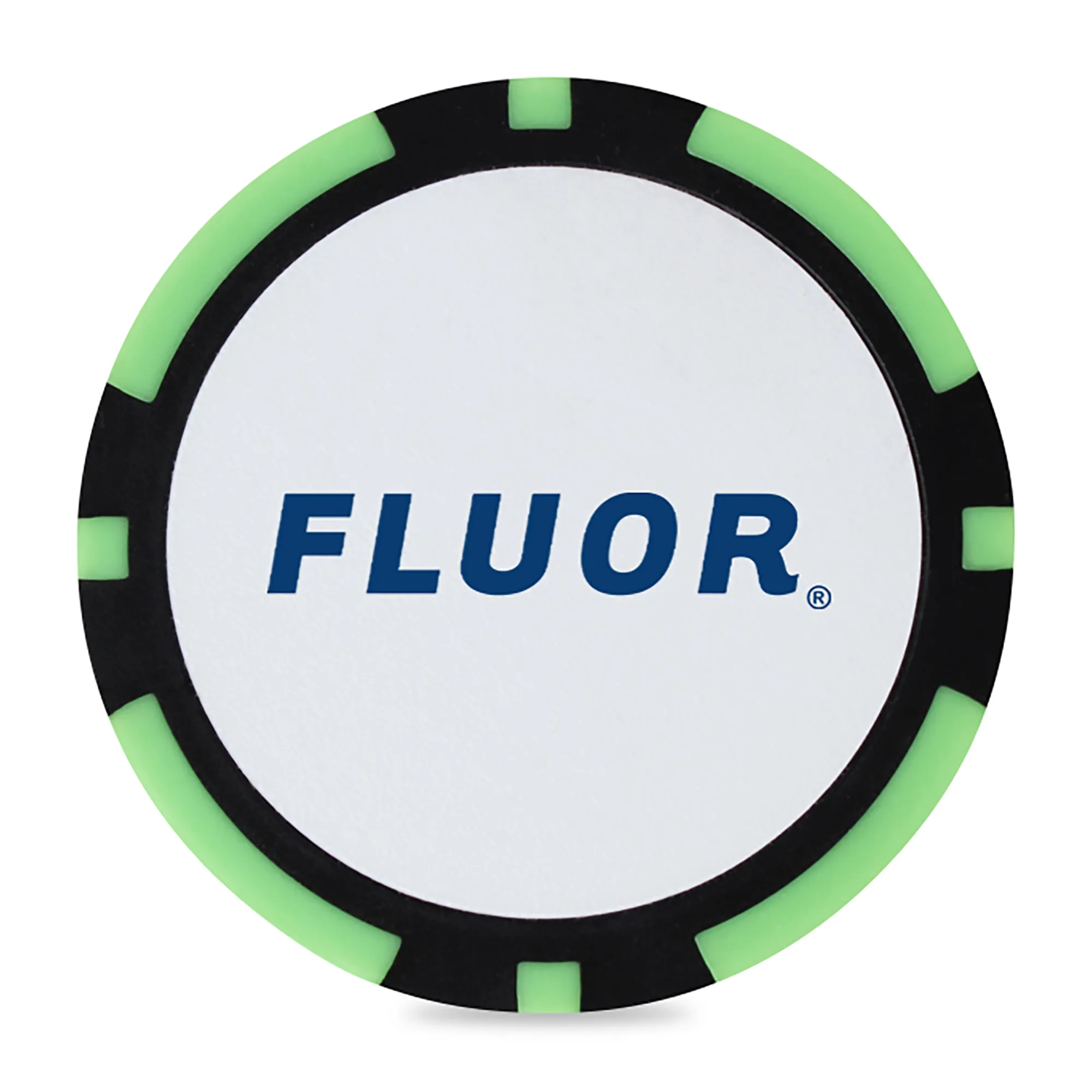Ahead 2-Sided Poker Chip - Lime-Black