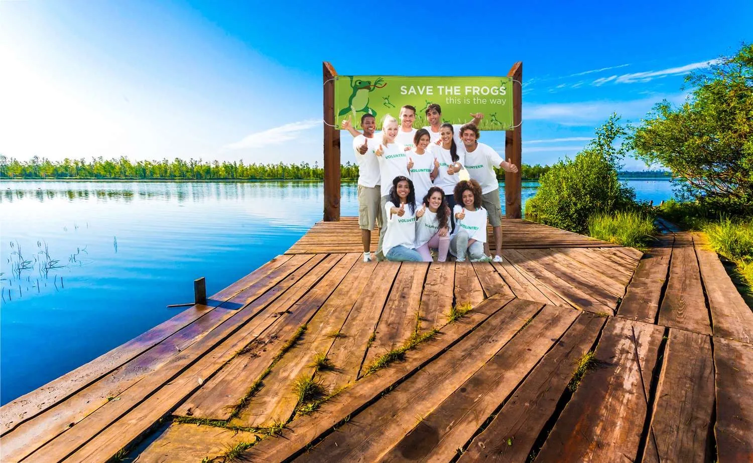3' x 10' PVC-Free Banner Single-Sided view 3