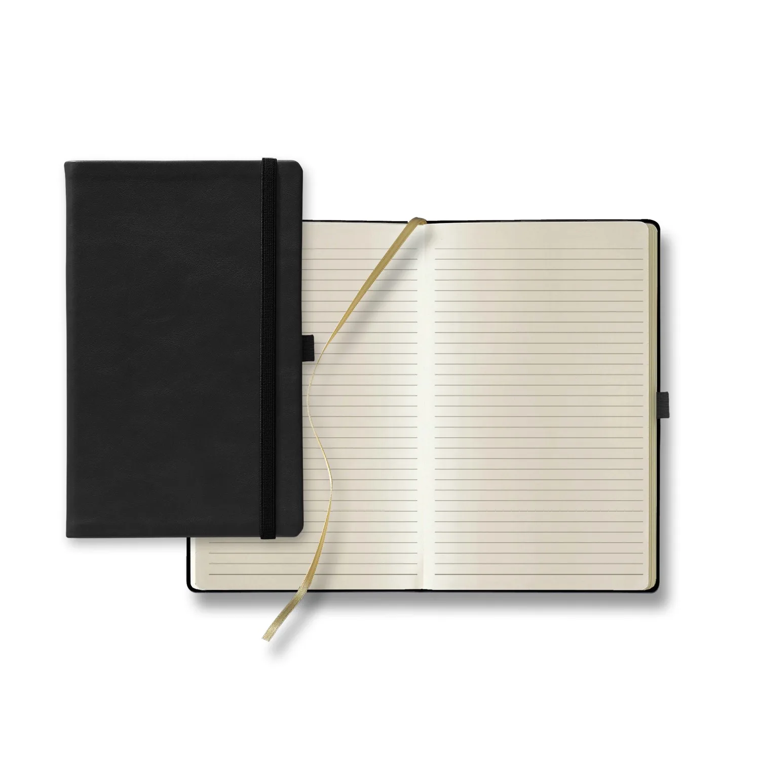 Castelli Calf Leather Medio Lined Ivory Page Journal view 5