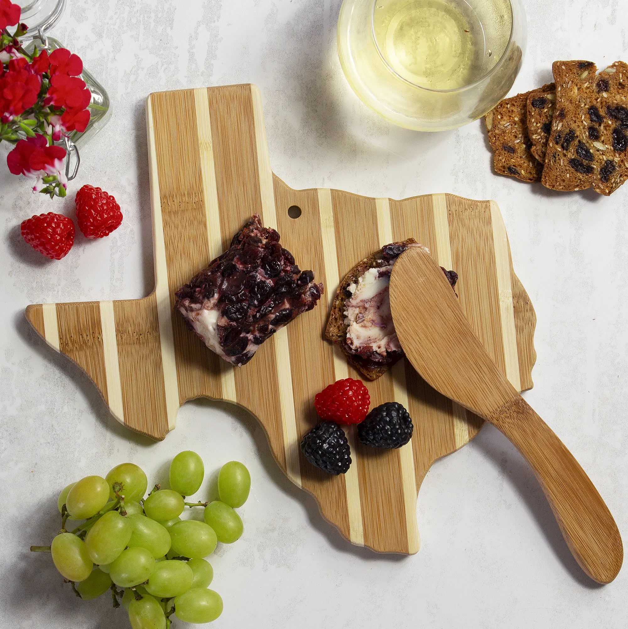 Texas Charcuterie Board with Spreader Knife Gift Set view 5