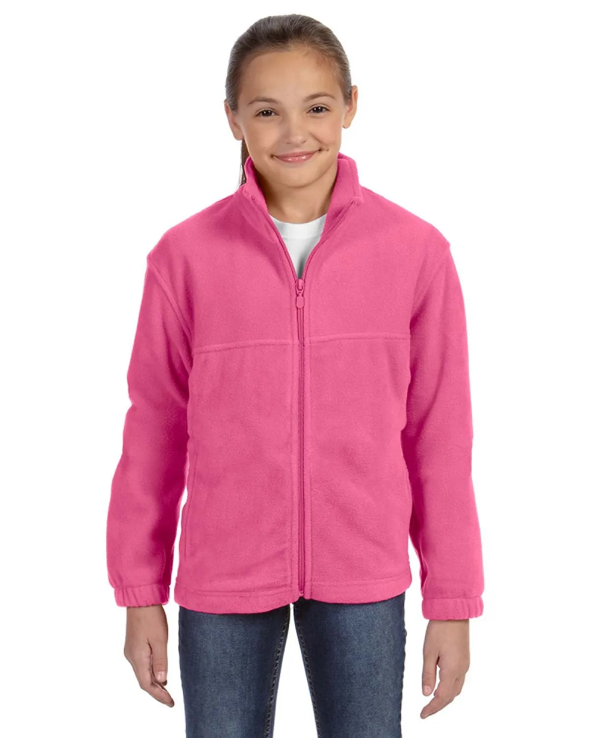 Harriton Youth Full-Zip Fleece view 3