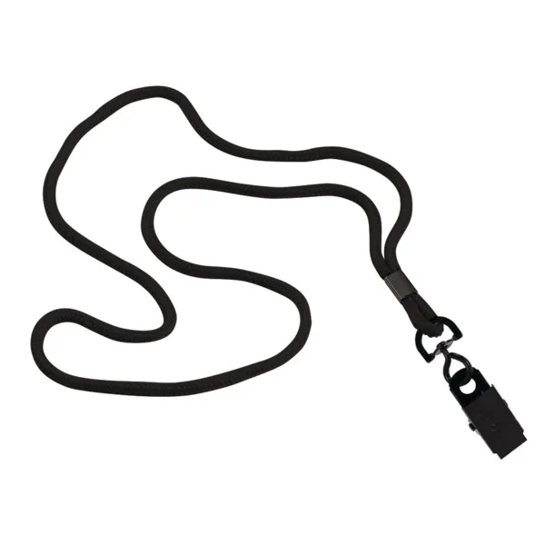 1/8" Polyester Cord Lanyard with Bulldog Clip