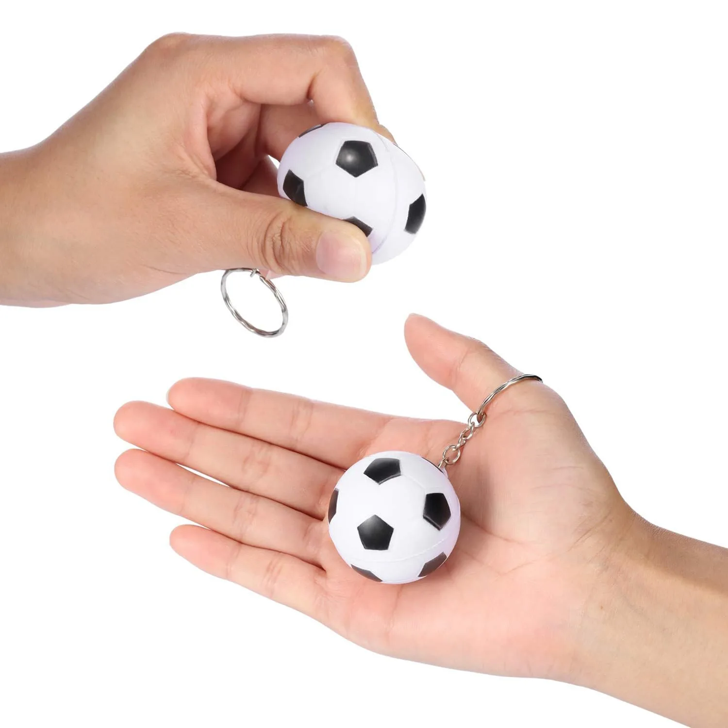 Mini Soccer Ball Stress Reliever on Keychain view 2