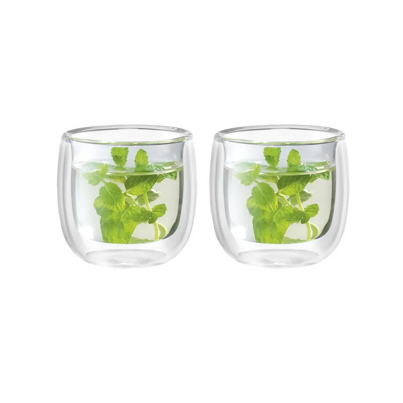 JA Henckels Sorrento 2-Piece Double-Wall Glass Tea Cup Set