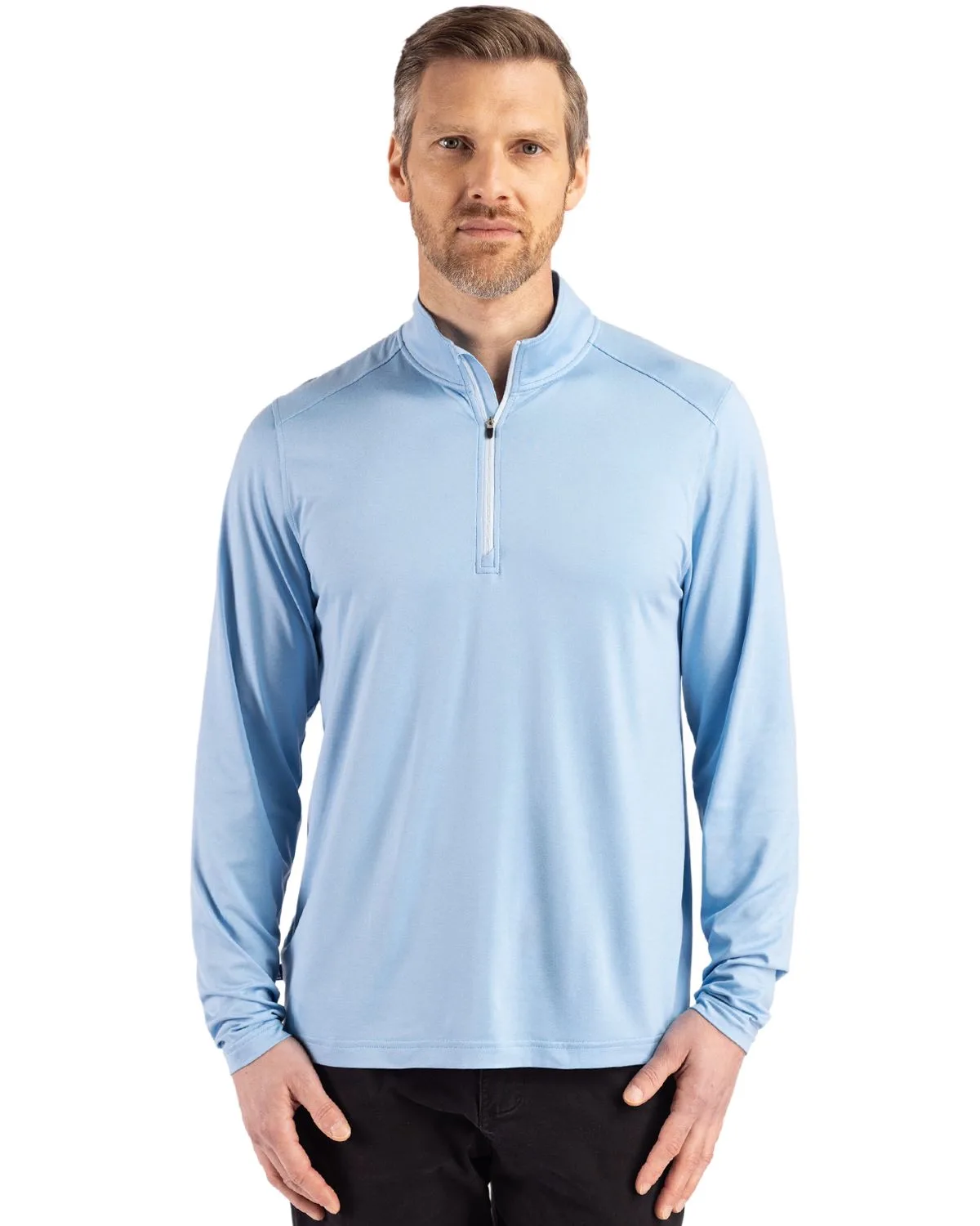 Cutter & Buck Coastline Recycled Double Peached Mens Quarter Zip Pullover