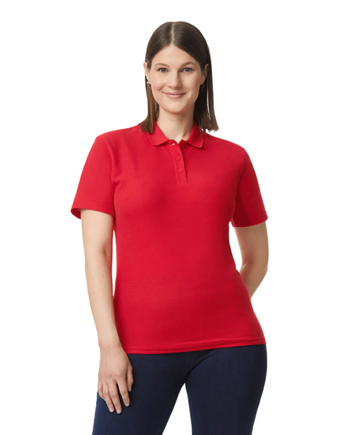 Gildan Ladies' Softstyle Double Pique Polo view 5