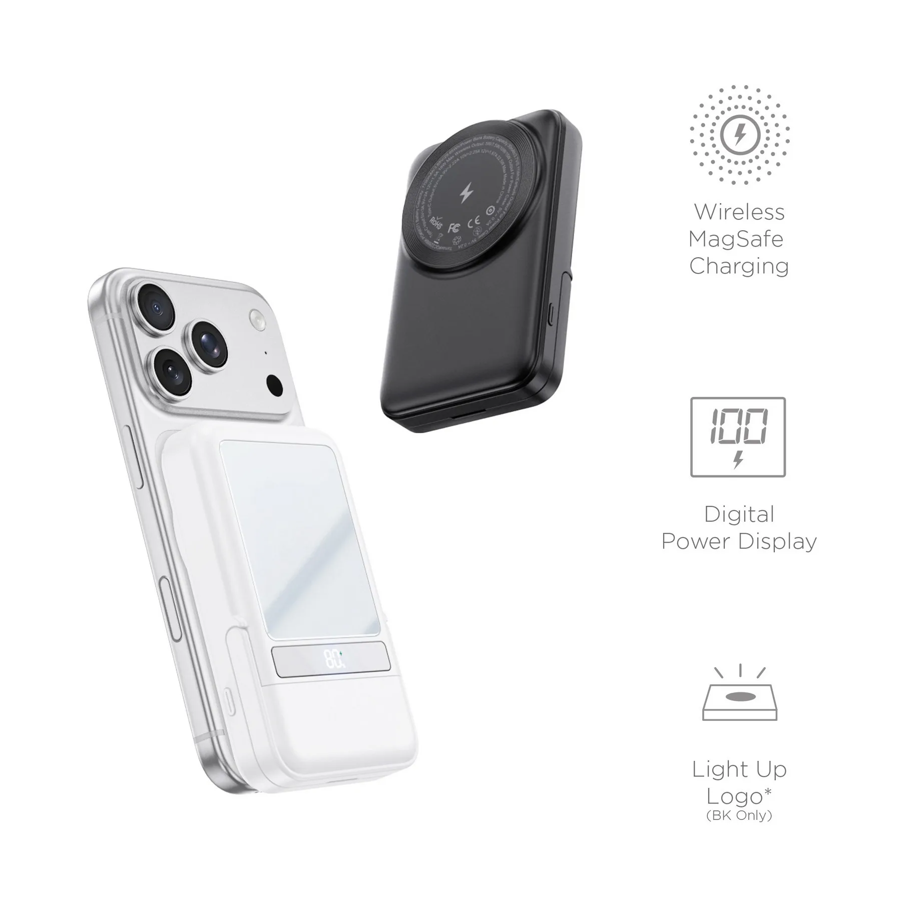 Arcadia, 7700 mAh Wireless Power Bank with TWS Earphones view 3