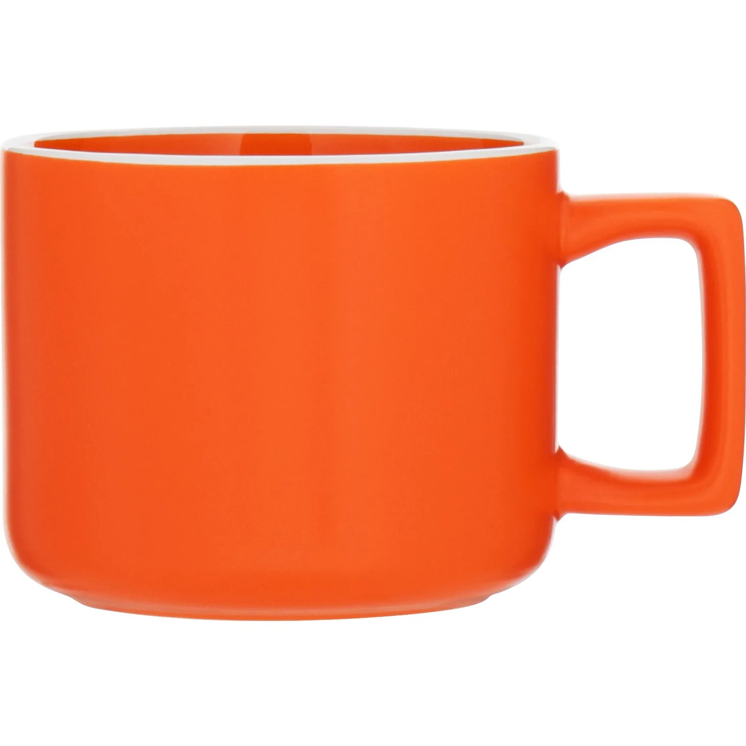 12 oz Helio Ceramic Mug (Matte Orange) view 2
