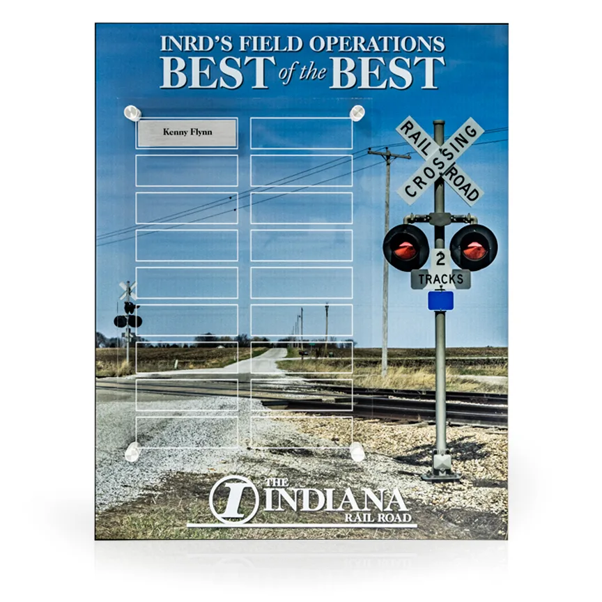 Dynamic Perpetual Award Plaque - 12x15, Vertical view 2
