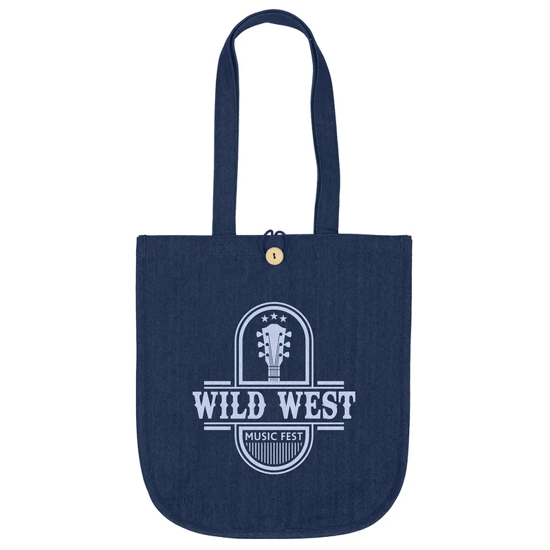 Dan™ - Denim Tote - Screen Print (15" x 6" x 17")