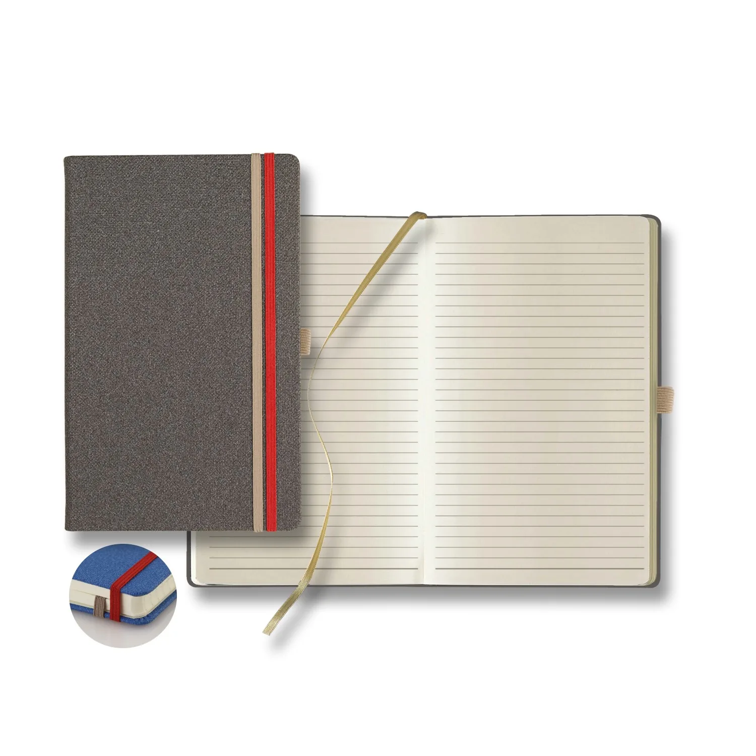 Castelli Bi Band Medio Lined Ivory Page Journal view 2