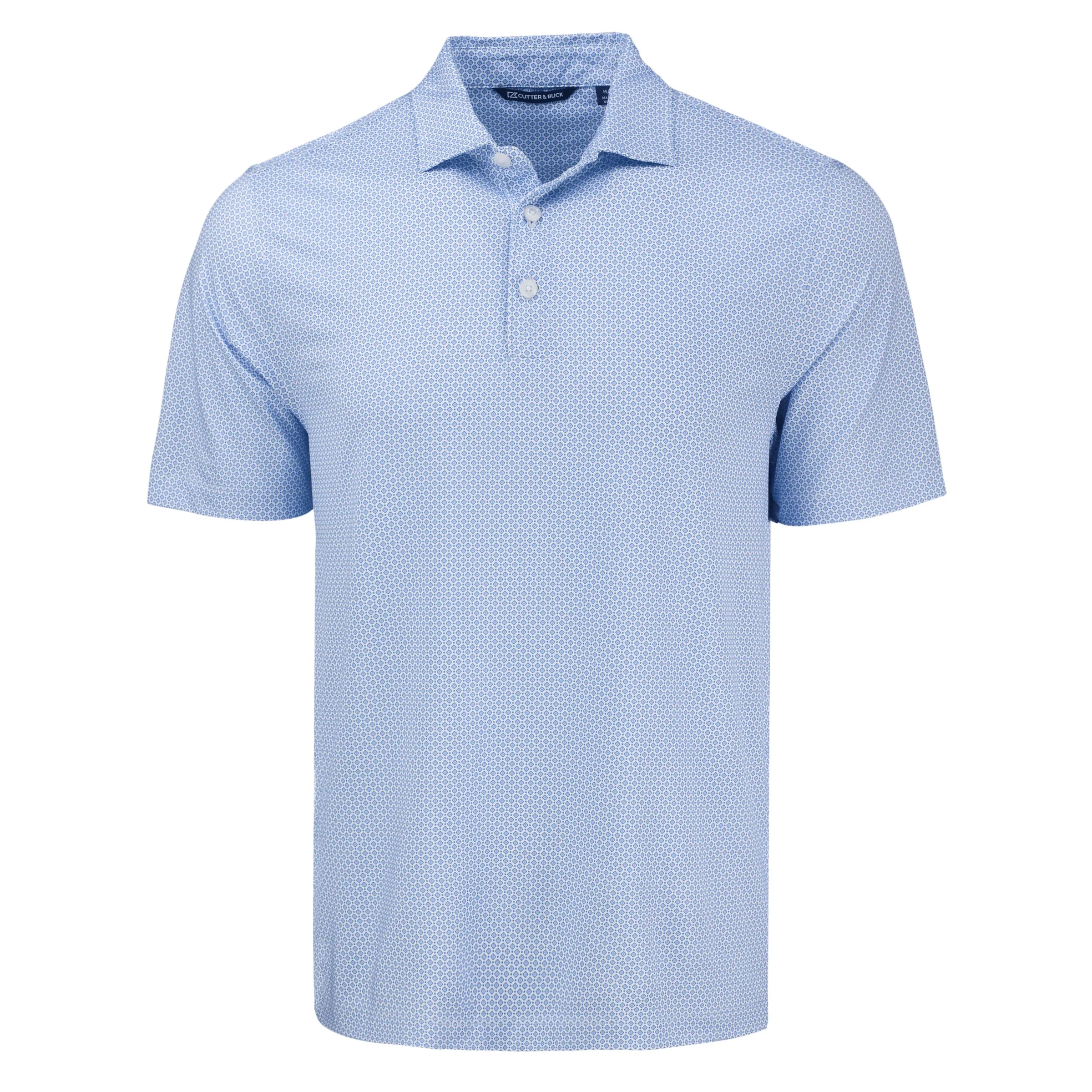 Cutter & Buck Pike Eco Diamond Dot Print Recycled Mens Polo view 7