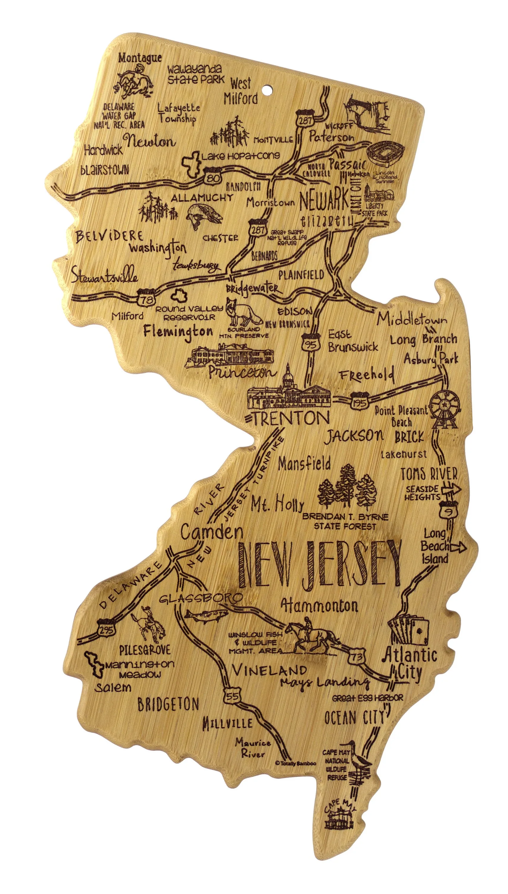 Destination New Jersey Cutting & Serving Board