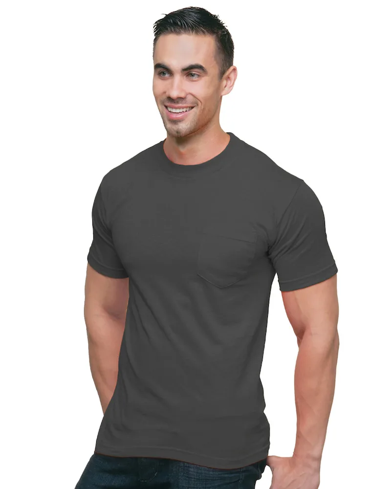 BAYSIDE Unisex USA Made Pocket T-Shirt view 4