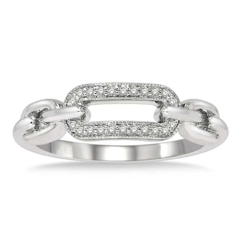 Jilco Inc Diamond Paperclip Ring - Size 6