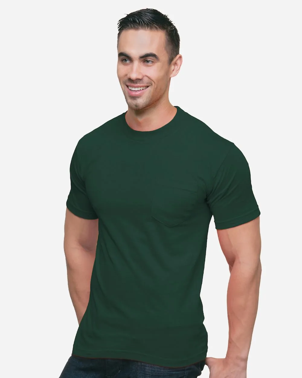 Bayside® Union-Made Short Sleeve T-Shirt w/Pocket view 2