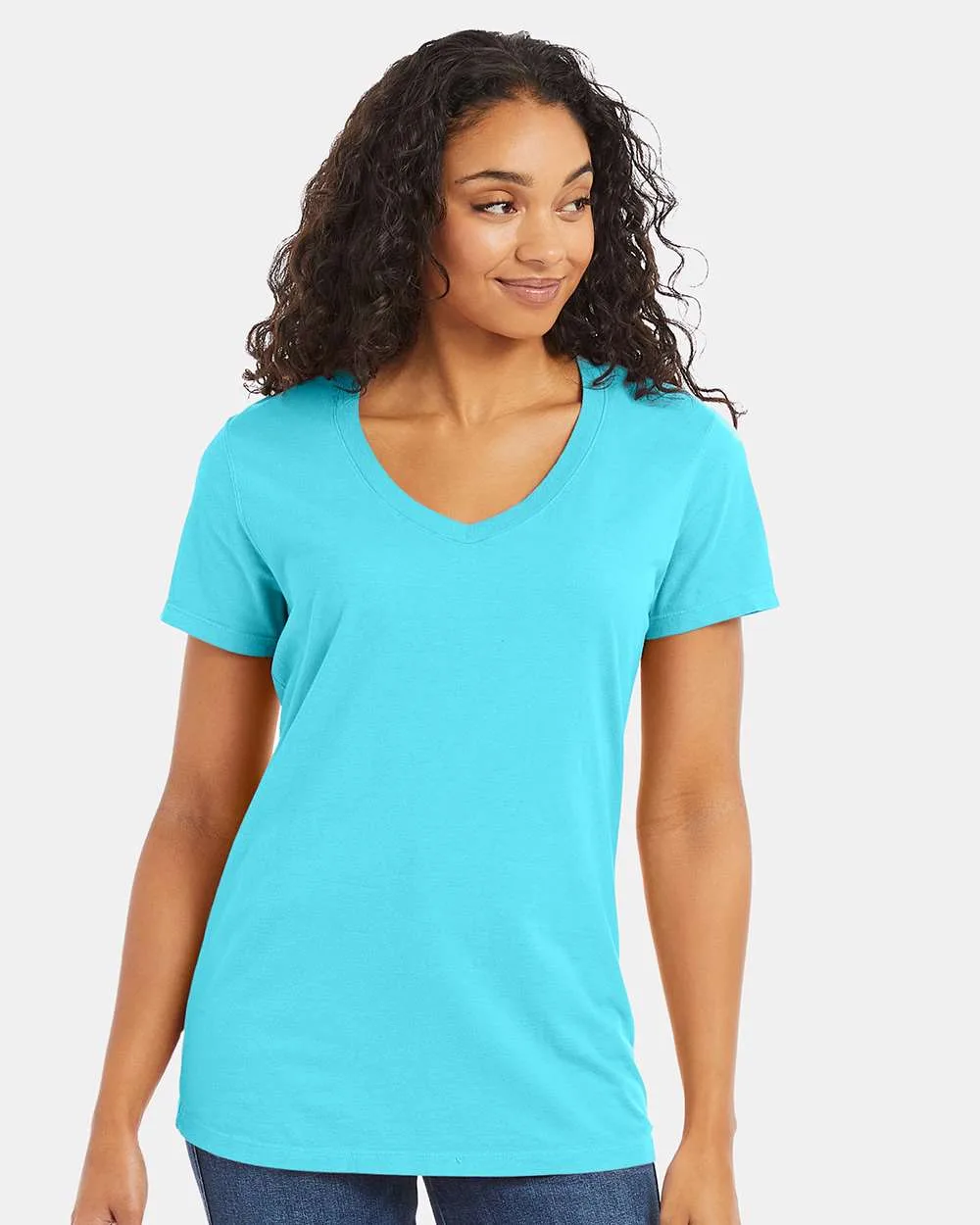 ComfortWash™ by Hanes® - Garment-Dyed Women's V-Neck T-Shirt view 5