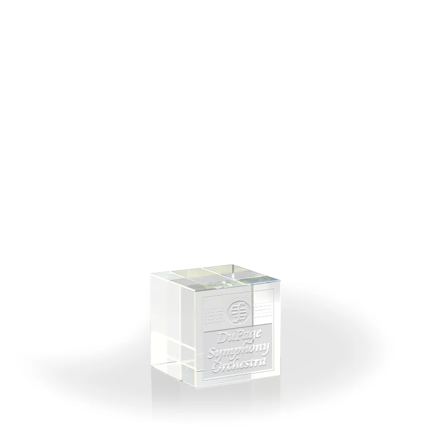 Crystal Cube Paperweight