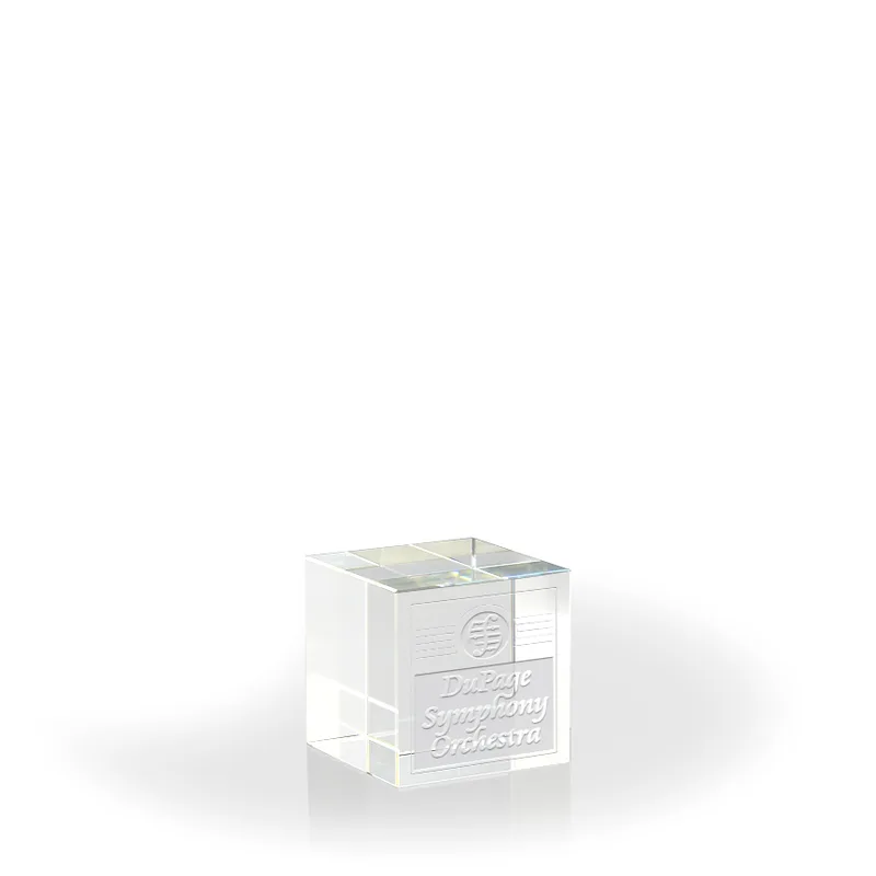 Crystal Cube Paperweight