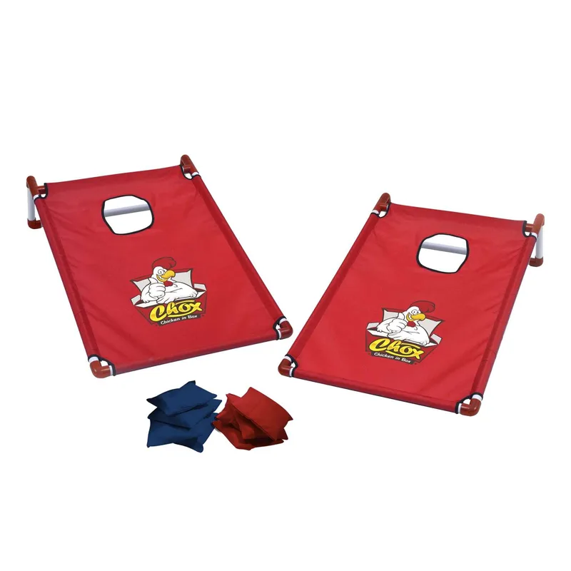 Portable Cornhole, 4 Navy & Red Bean Bags