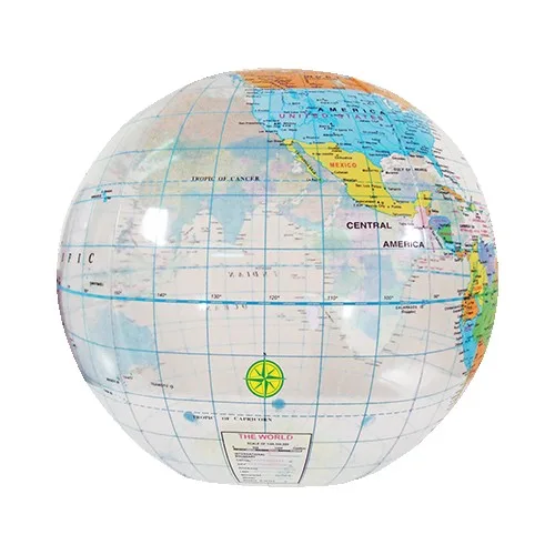 16" Globe Beach Ball - Clear view 2