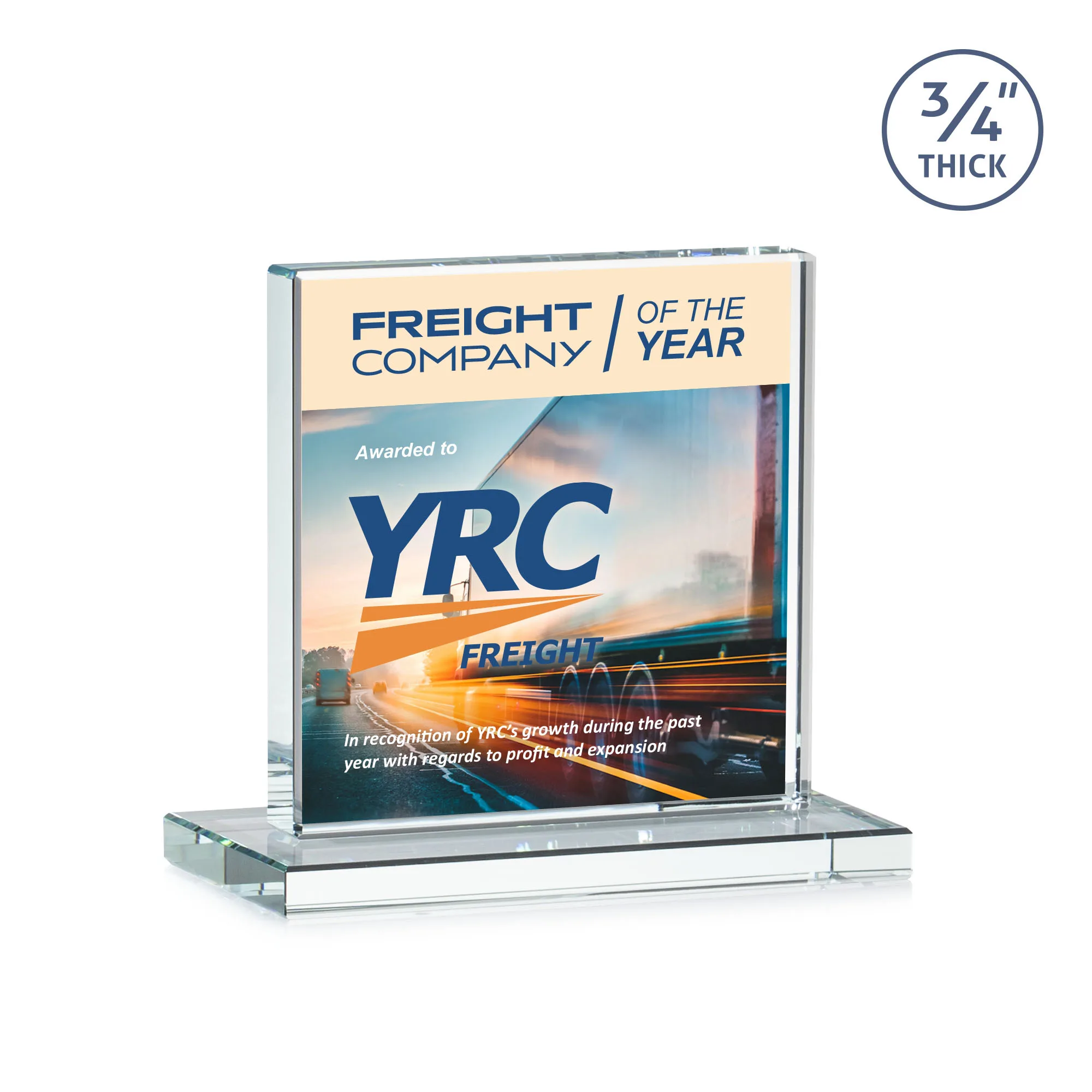 VividPrint™, Standard base, Clear, 6" x 5.375" x 3"