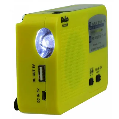 Kaito KA338 Emergency Dynamo 5-LED Flashlight with AM/FM/NOAA Radio view 2