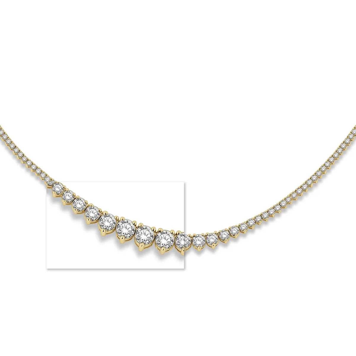 Jilco Inc Riviera Diamond Yellow Gold Necklace - 5.00 Cts