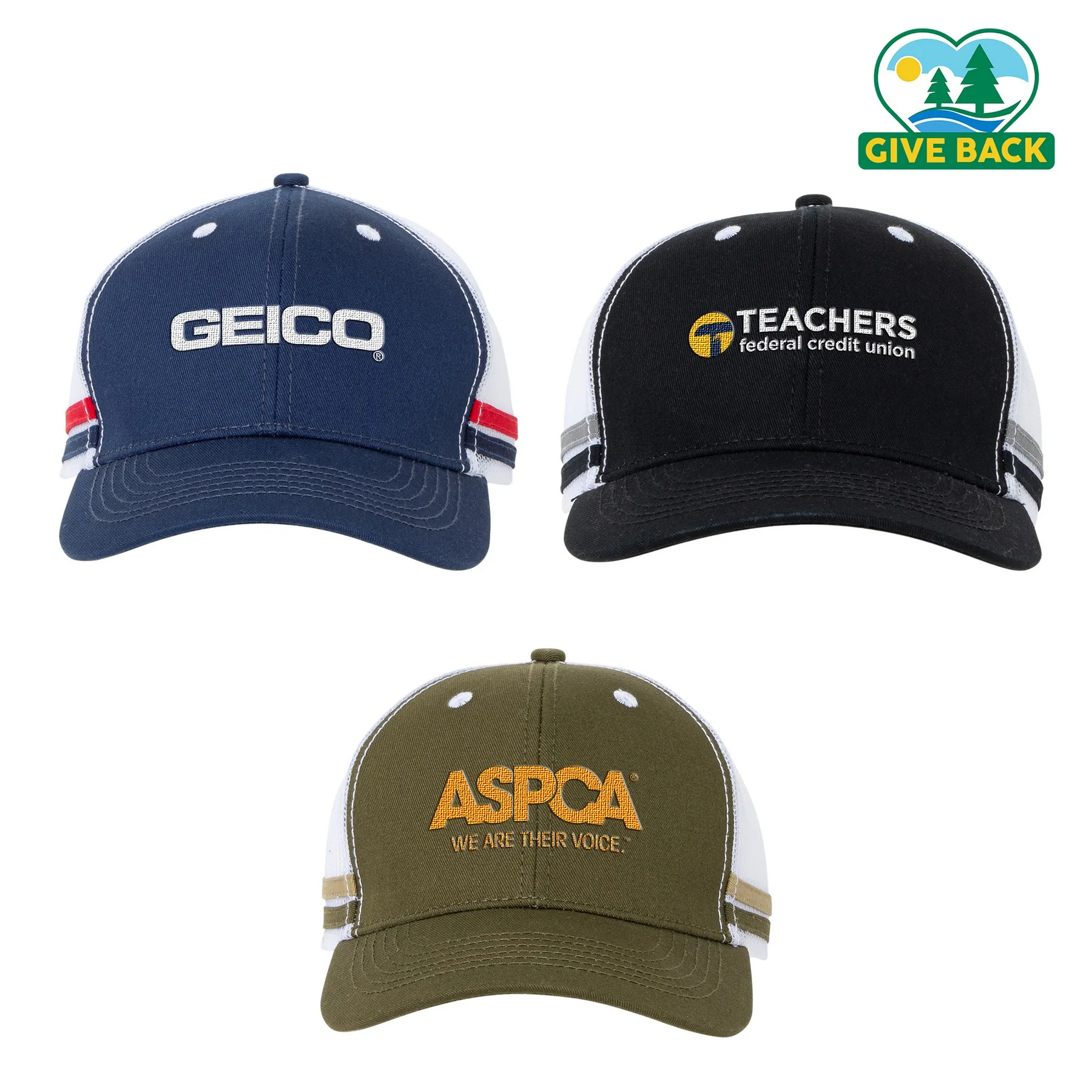 ACE Striped Trucker Hat
