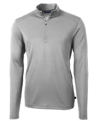 Cutter & Buck Virtue Eco Pique Recycled Quarter Zip Mens Pullover view 6