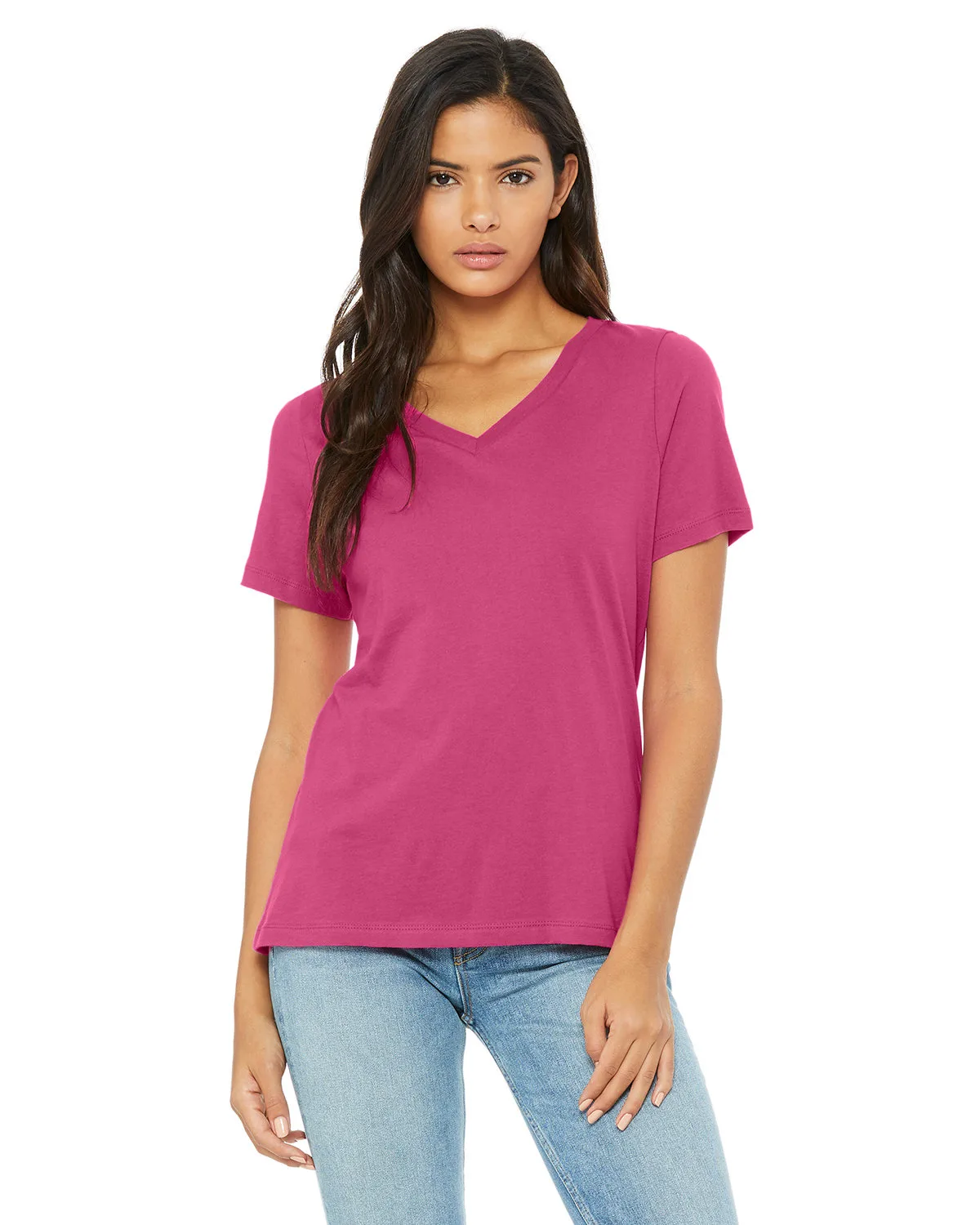 BELLA+CANVAS Ladies' Relaxed Jersey V-Neck T-Shirt view 2