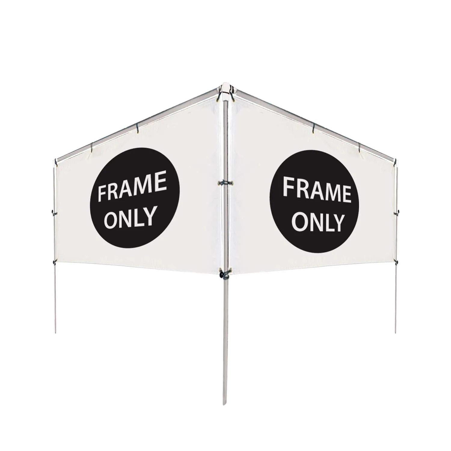 12'W x 5'H In-Ground Banner Hardware - V-Shape Banner