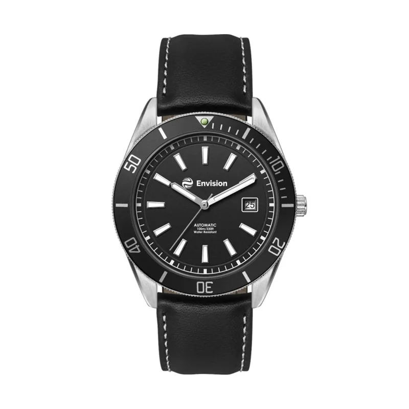 42mm, Ss, Silver Case, Bk Bezel, Automatic Mvt, Dte