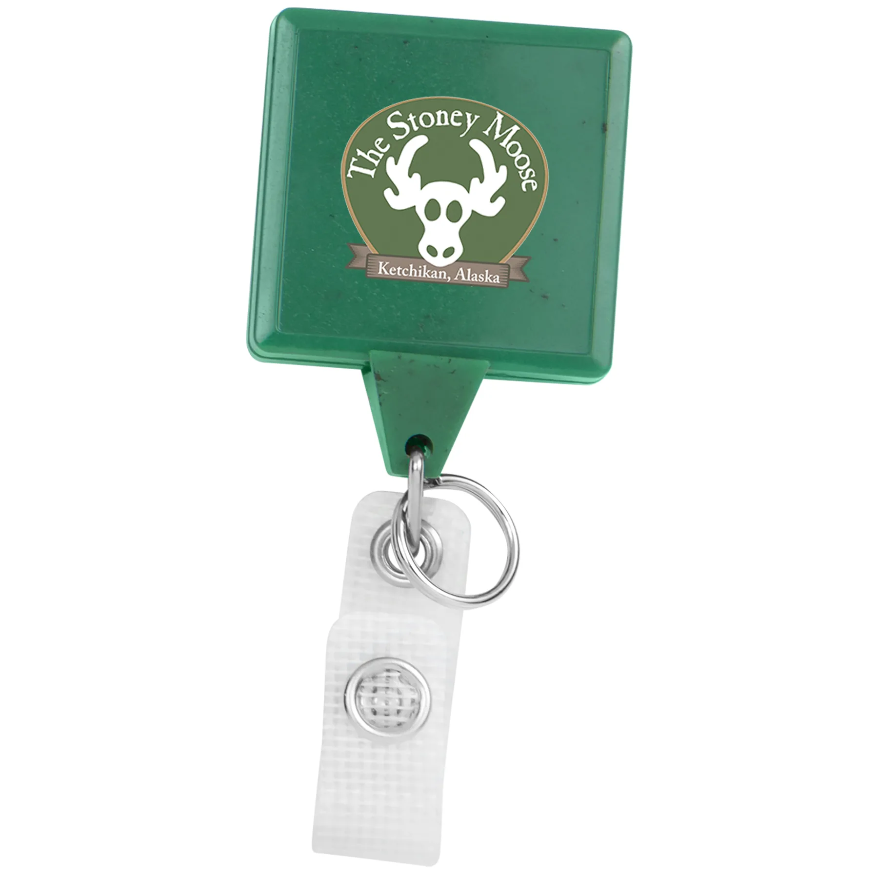 Hemp Jumbo Square Retractable Badge Reel view 6