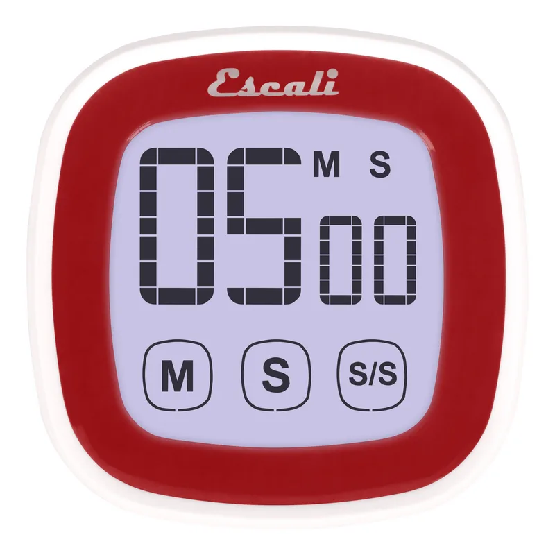 KitchenSupply Escali - Touch Screen Digital Timer Red