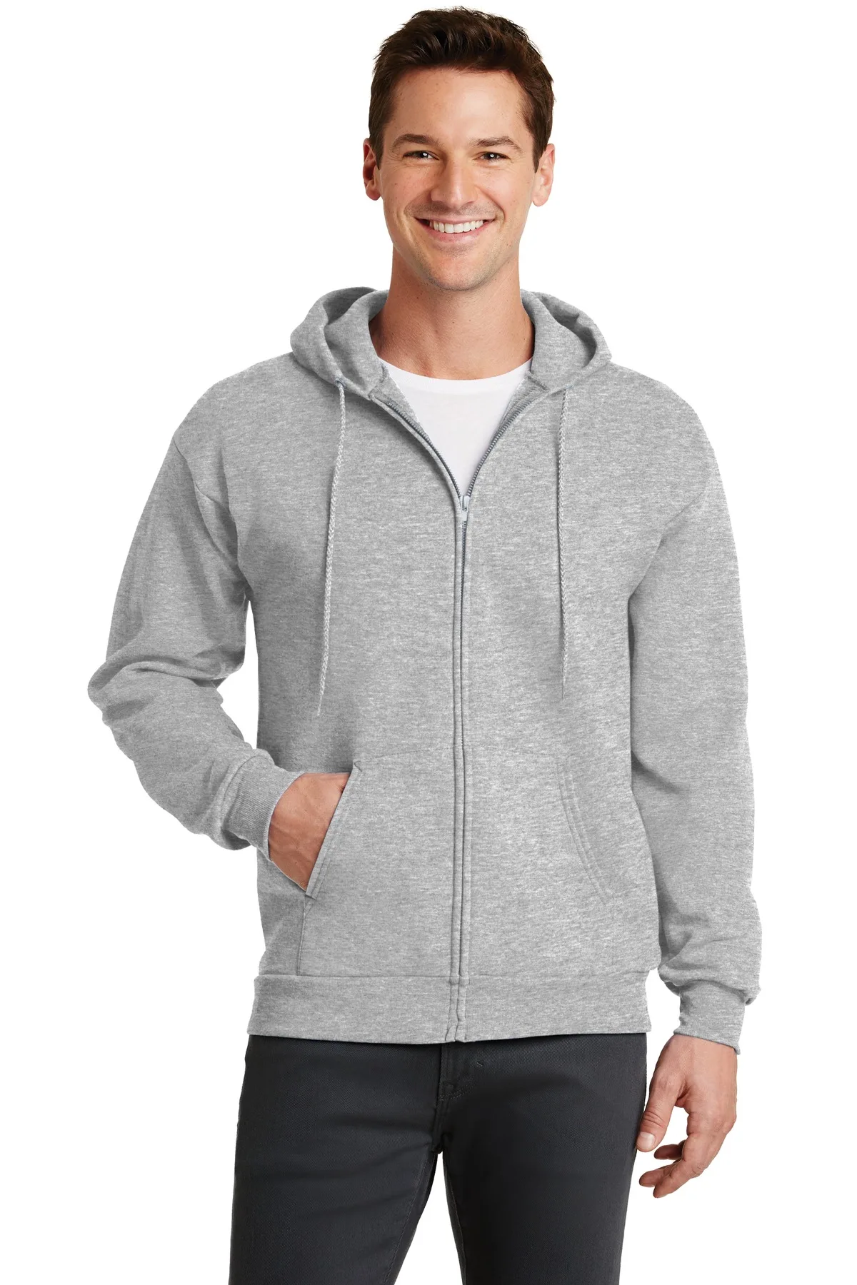 Port & Co™ Core Fleece Full-Zip Hooded Sweatshirt.