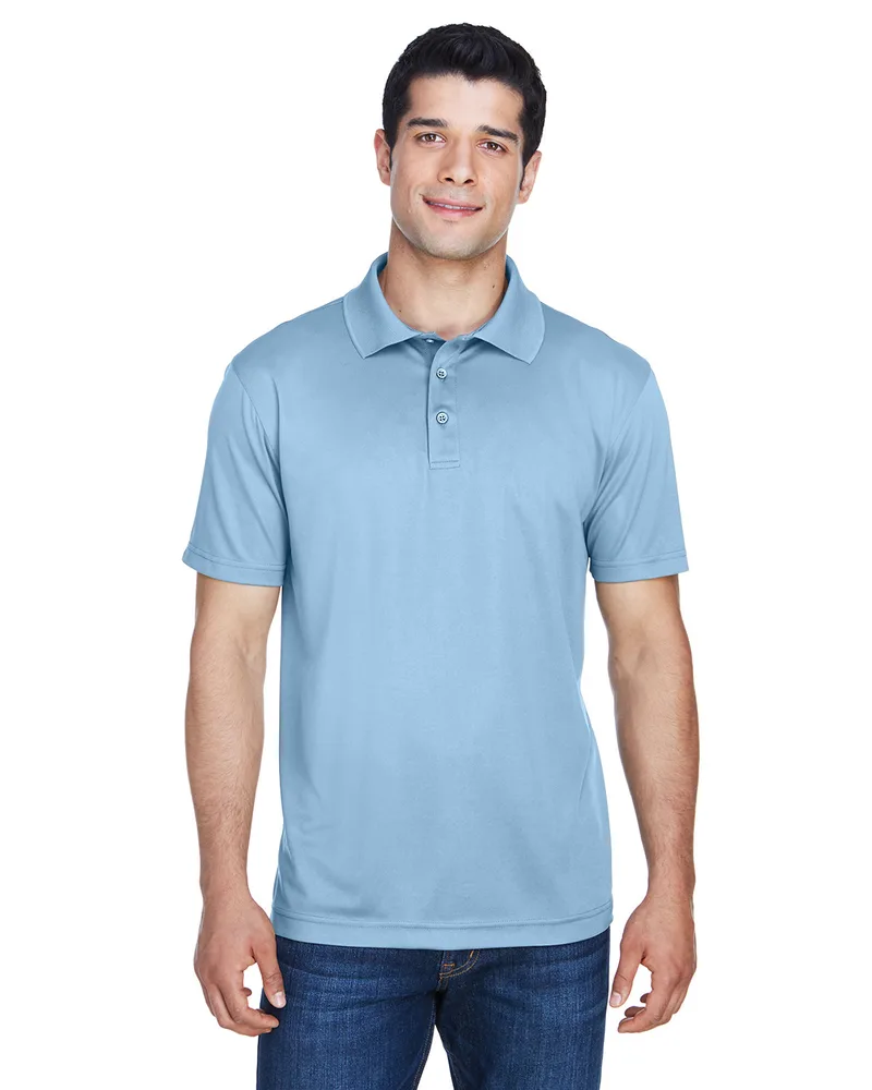 Harriton Men's Polyester Jersey Polo Shirt view 3